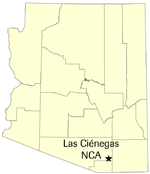 Las Ciénegas National Conservation Area is located in southeastern Arizona